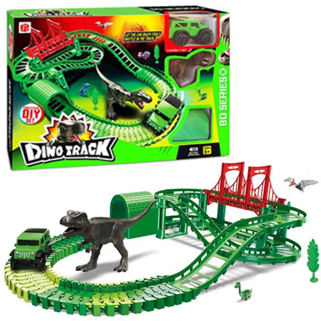 Dino-Abenteuerpark mit Geländewagen und Zubehör Bild 1