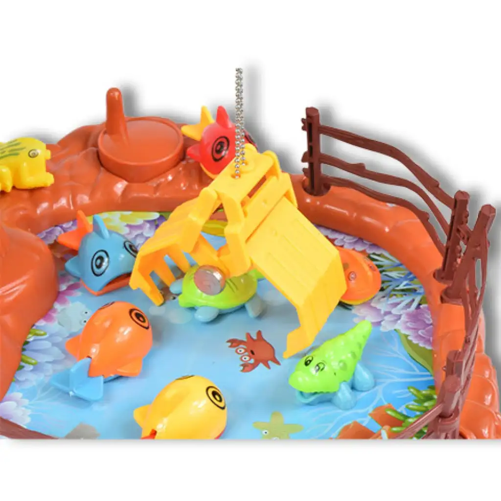 Dino Angelspiel mit Kran und Fischen Bild 4