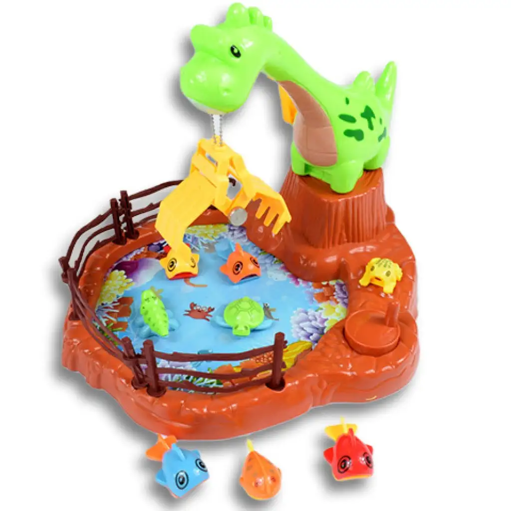 Dino Angelspiel mit Kran und Fischen Bild 1