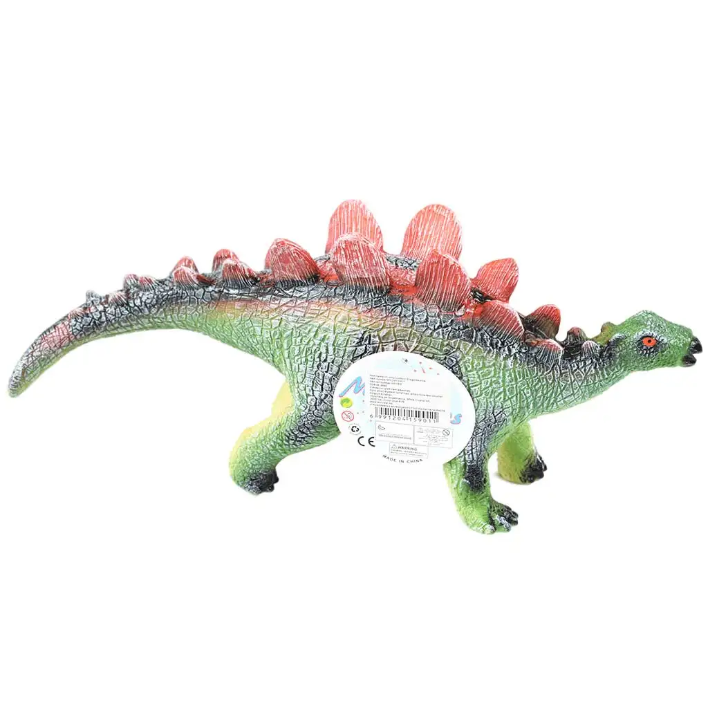 Dino World: Stegosaurus-Dinosaurierfigur aus Vinyl mit Geräuschfunktion und Baumwollfüllung, 35 cm Bild 2