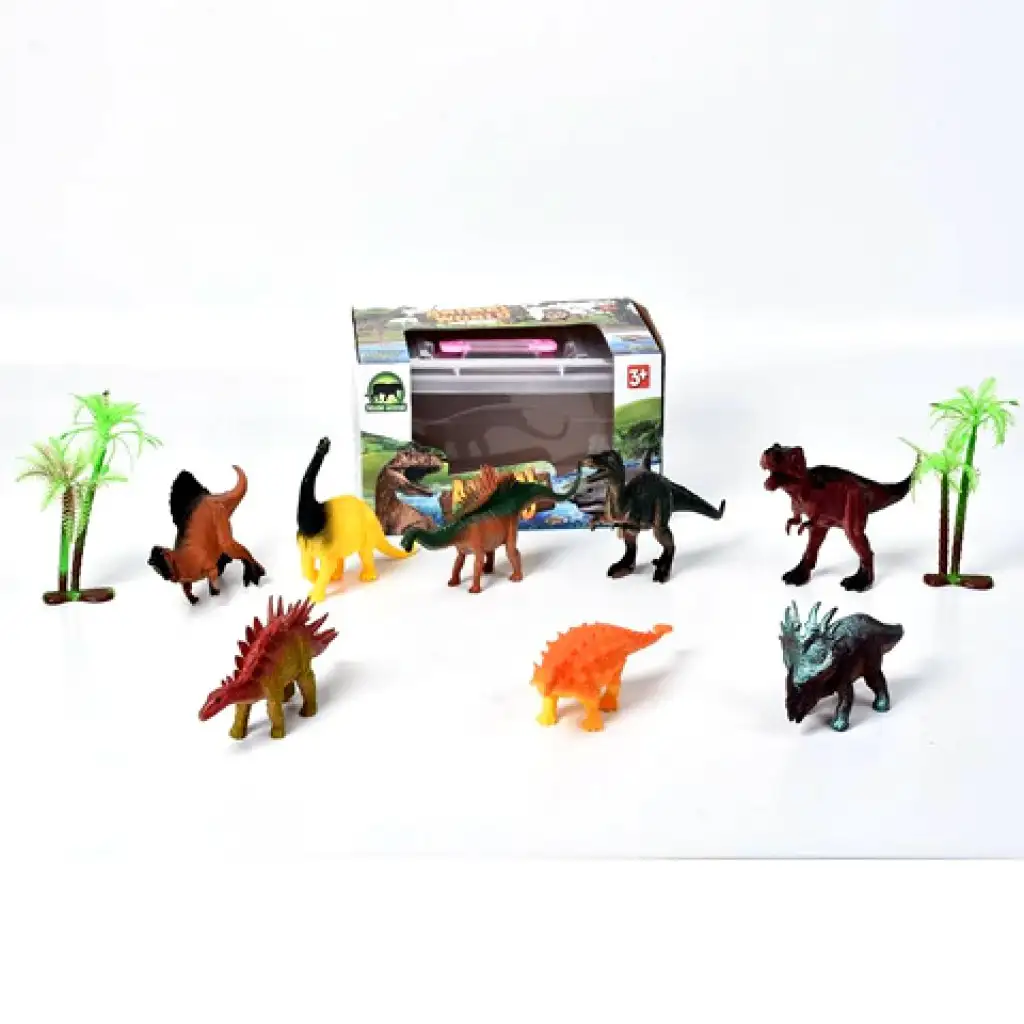 Dinosaurier-Spielset mit Dinos und Palmen Bild 1