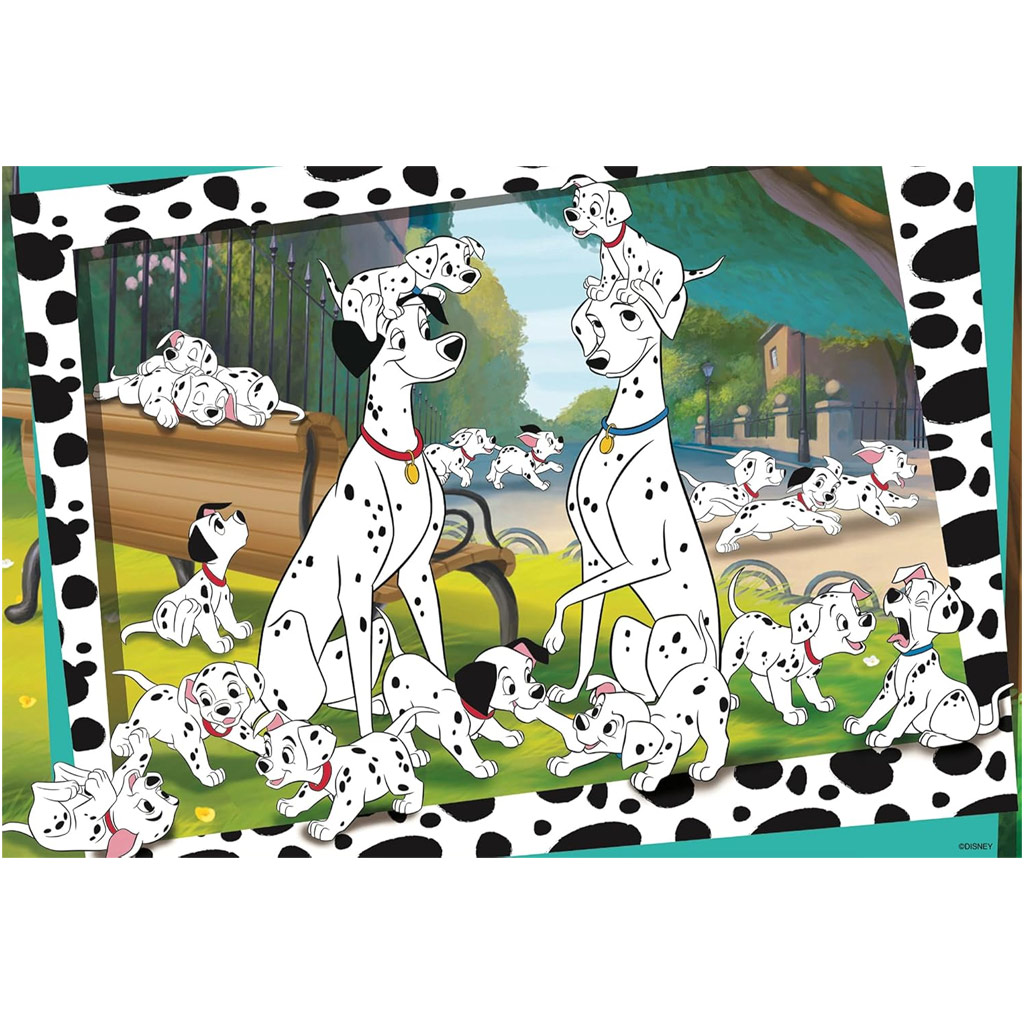 Disney 101 Dalmatiner 2-in-1 Puzzle und Malset mit 24 Teilen, 50x35cm – Lisciani Bild 2