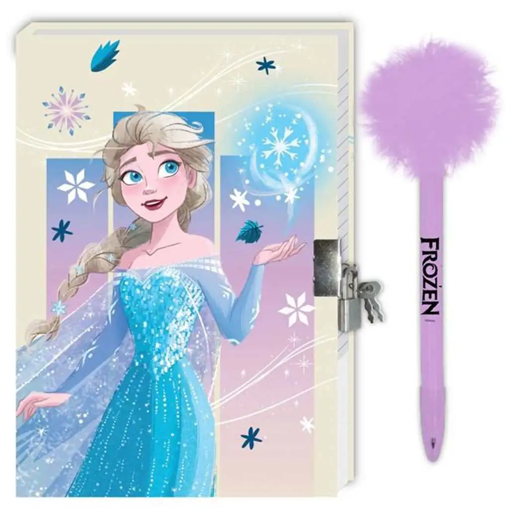 Disney: Die Eiskönigin 2 geheimes Tagebuch mit Schloss und Pom-Pom-Stift 12x18cm 60 Blatt Bild 2
