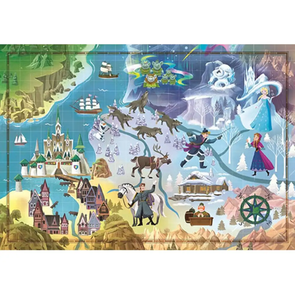 Disney: Die Eiskönigin Landkarte Puzzle 1000 Teile - Clementoni Bild 2