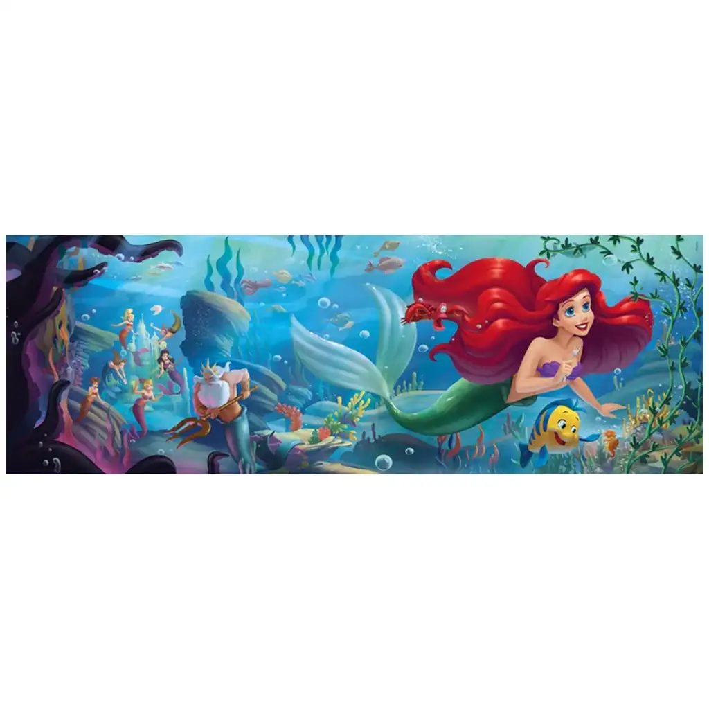 Disney+ - Die kleine Meerjungfrau 1000-teilige Panorama-Puzzle mit Poster - Clementoni Bild 2