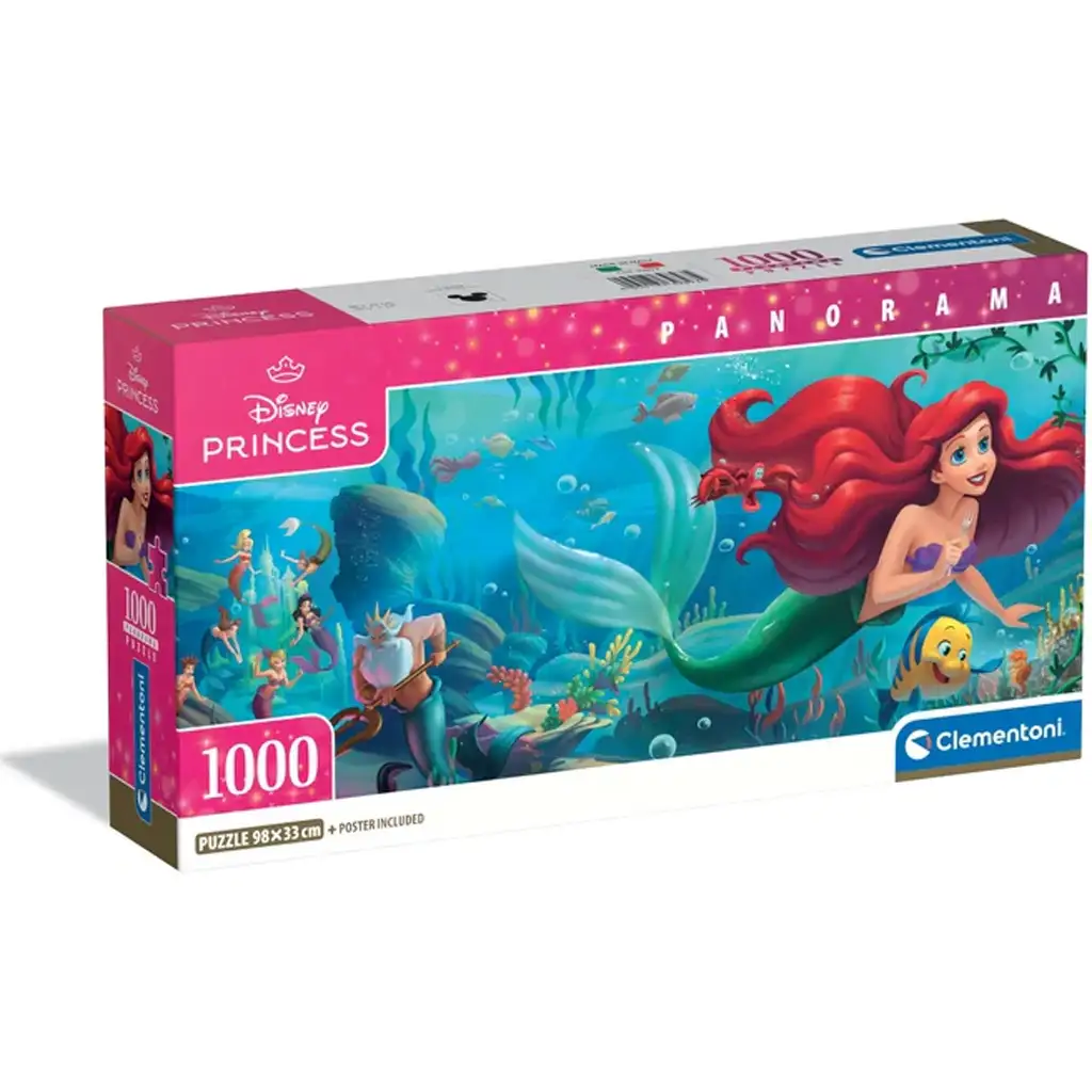 Disney+ - Die kleine Meerjungfrau 1000-teilige Panorama-Puzzle mit Poster - Clementoni Bild 1
