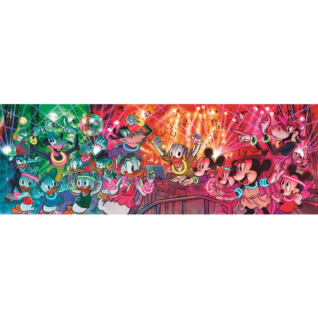 Disney-Klassiker - Mickey Maus Disco 1000-teilige Panorama-Puzzle - Clementoni Bild 2