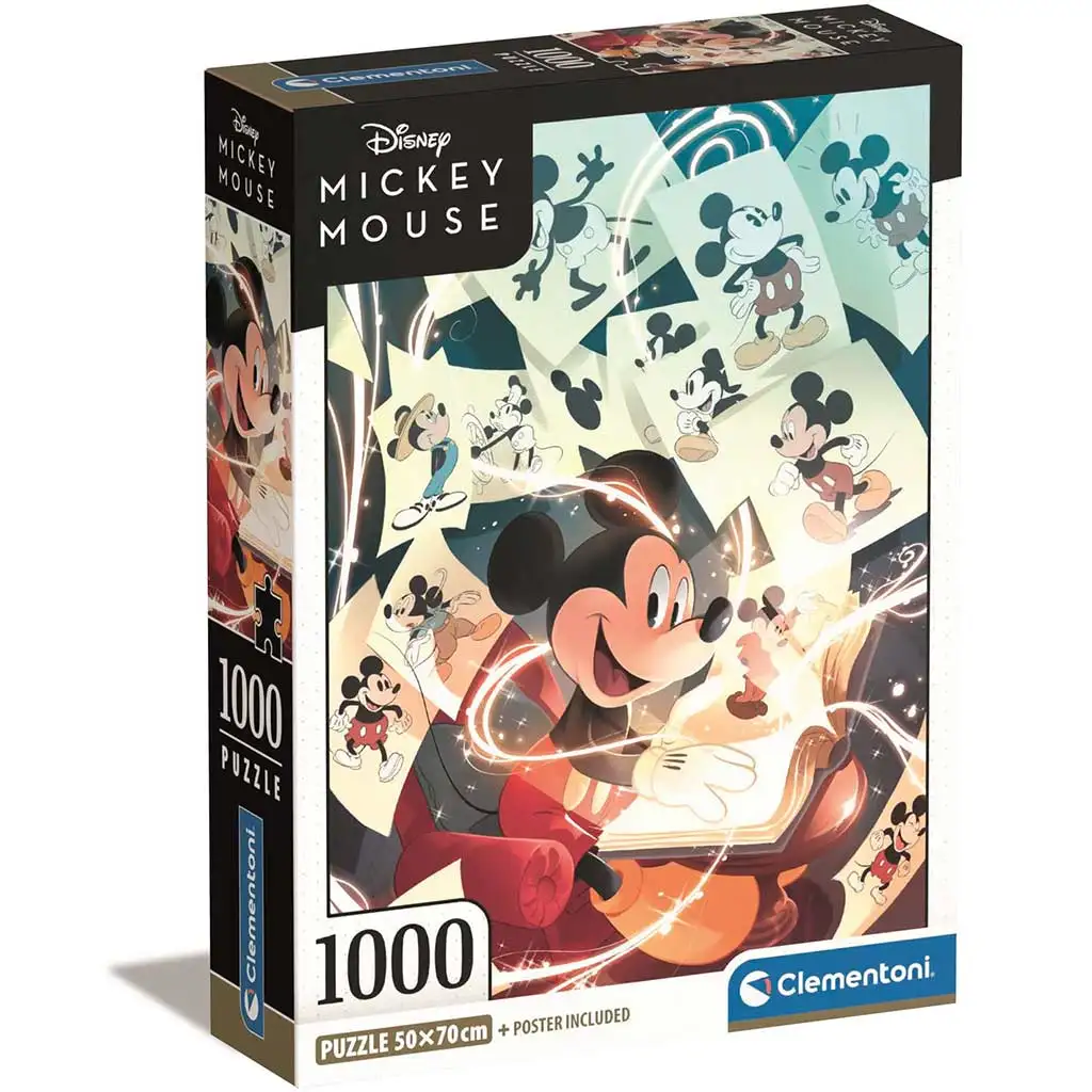 Disney: Klassischer Mickey Maus 1000-teiliger Compact-Puzzle 50x70cm - Clementoni Bild 1