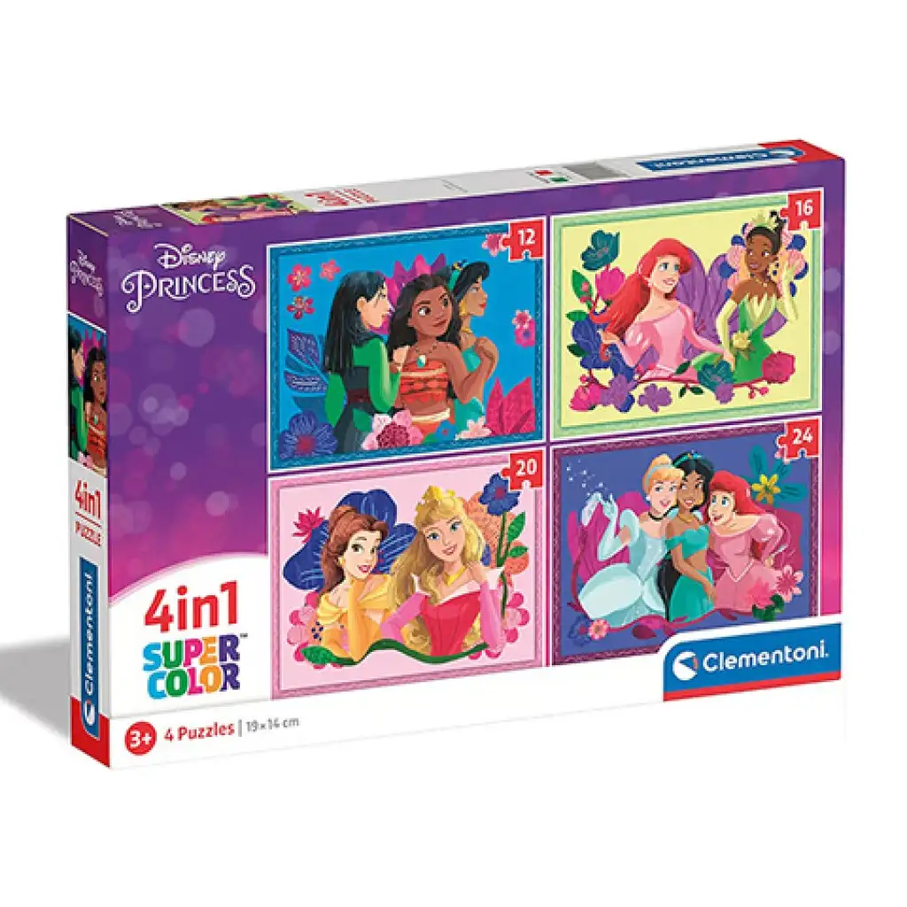 Disney Prinzessinnen 4 in 1 Puzzle - Clementoni Bild 1