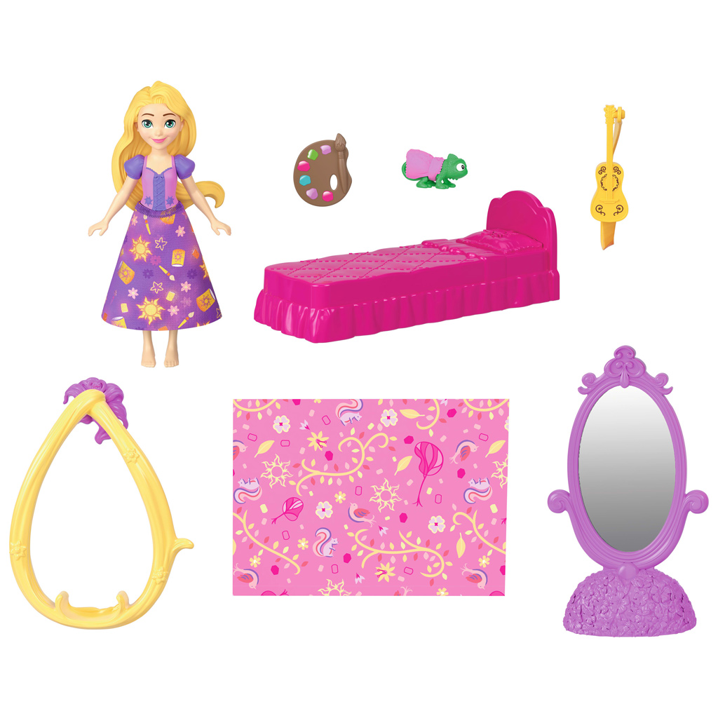 Disney Prinzessinnen Schloss mini Rapunzel Puppe - Mattel Bild 3