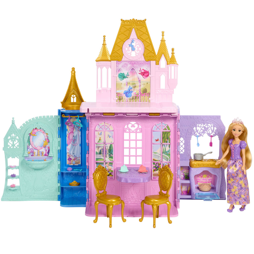 Disney Prinzessinnen Schloss Rapunzel mit Puppe - Mattel Bild 2
