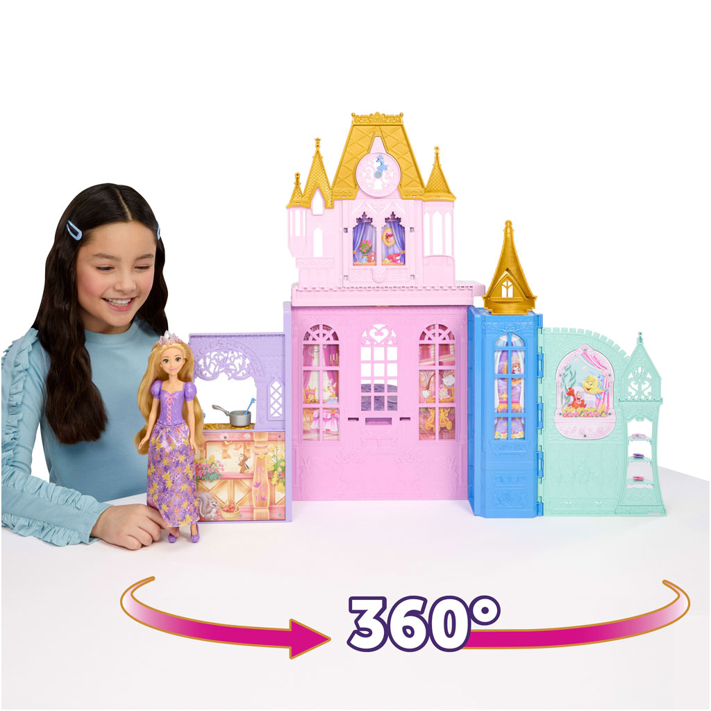 Disney Prinzessinnen Schloss Rapunzel mit Puppe - Mattel Bild 4