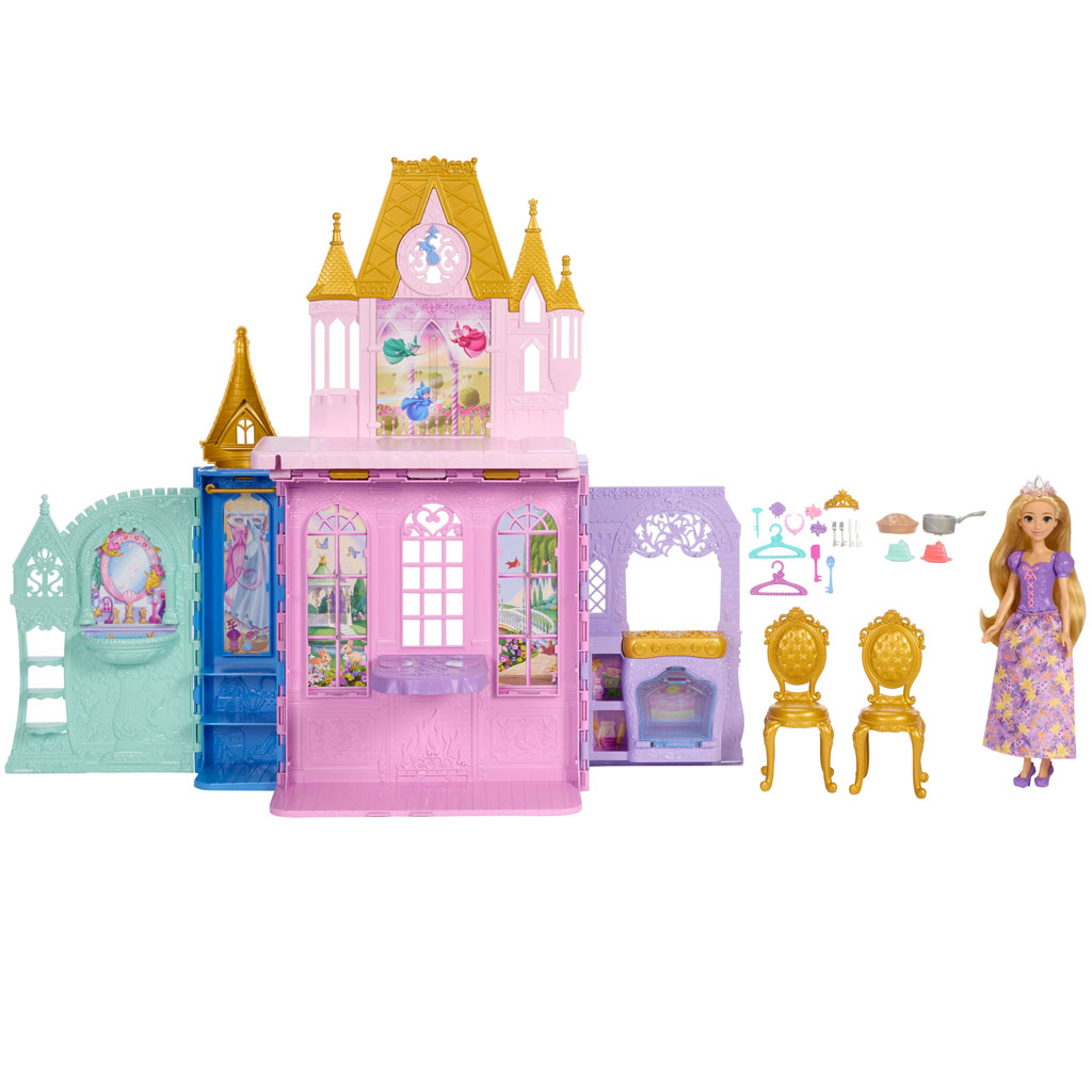 Disney Prinzessinnen Schloss Rapunzel mit Puppe - Mattel Bild 1