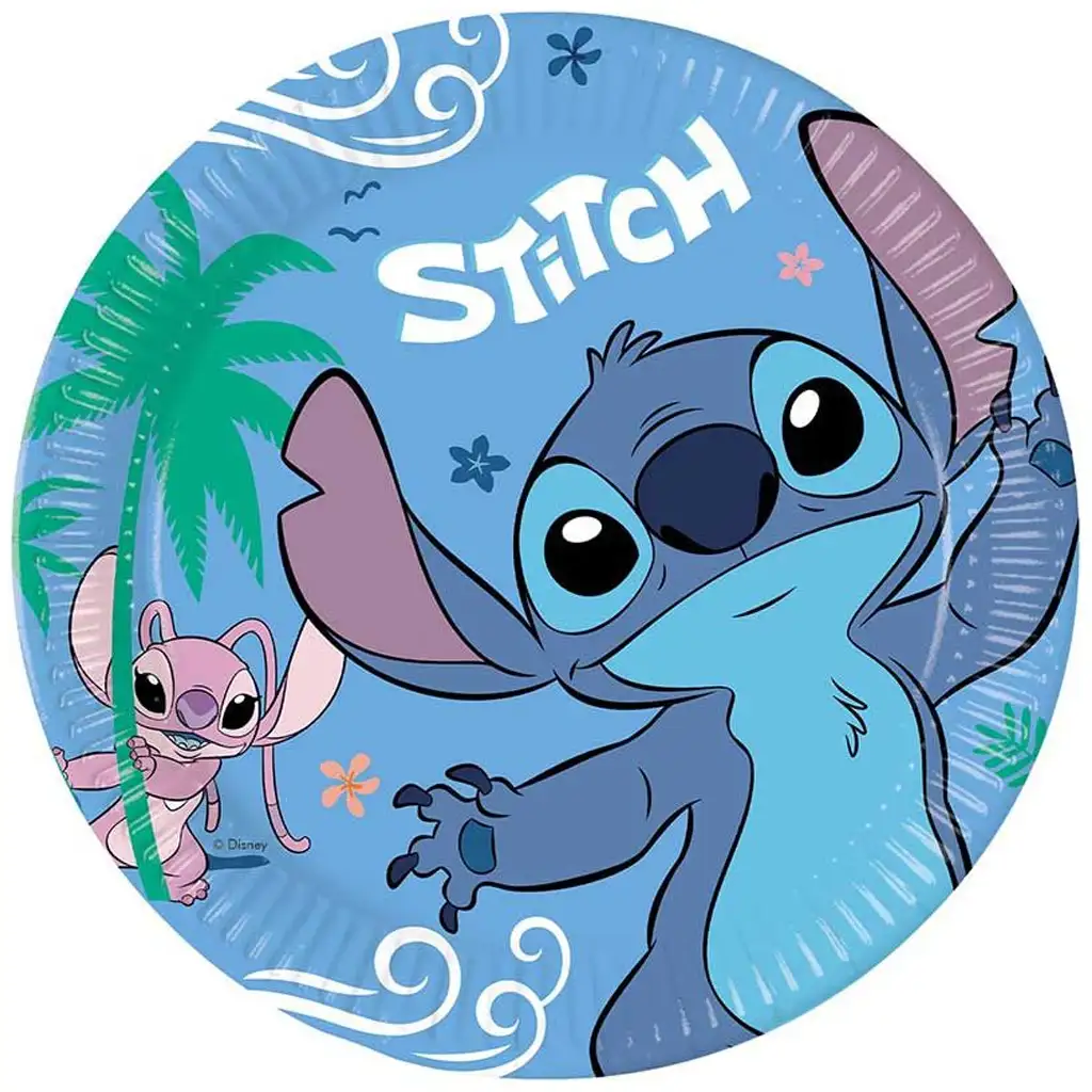 Disney Stitch Pappteller 8er-Set 23cm Bild 1