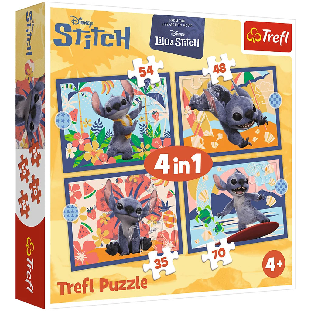 Disney: Stitchs Urlaub 4-in-1 Puzzle - Trefl Bild 1