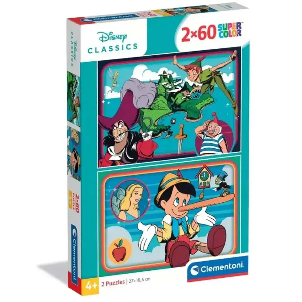 Disney+Klassiker+2x60+Supercolor+Puzzle+-+Clementoni Bild 1