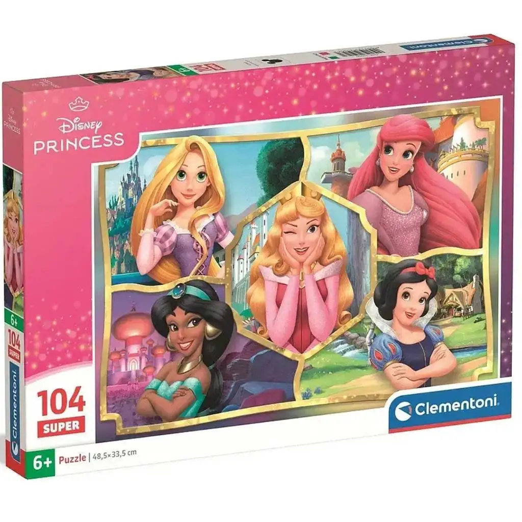 Disney+Prinzessinnen Lächelnde Gesichter 104-teiliges Super-Puzzle - Clementoni Bild 1