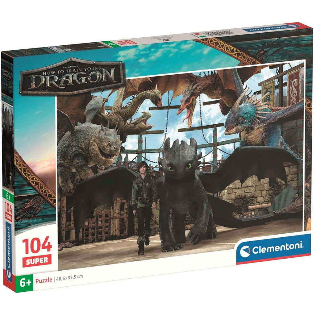 Drachenzähmen leicht gemacht Drachengilde 104-teiliges Supercolor Puzzle - Clementoni Bild 1