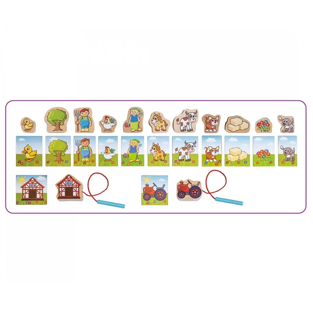 Eichhorn: Bauernhof Schnurspielzeug 13-teilig - Simba Toys Bild 2