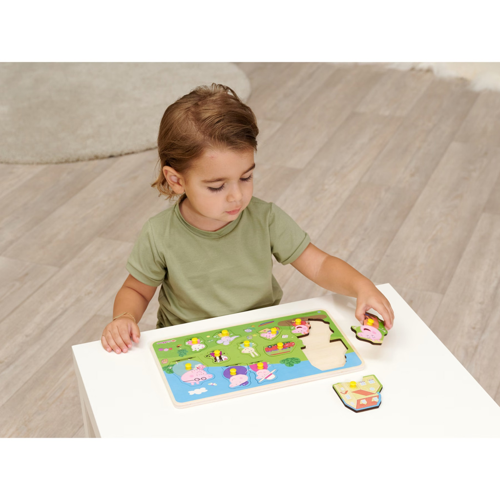 Eichhorn: Peppa Wutz Holzgriff Formenpuzzle 13-teilig Bild 2