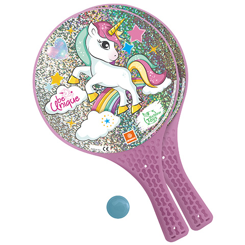 Einhorn Strandtennis Set mit Ball Bild 1