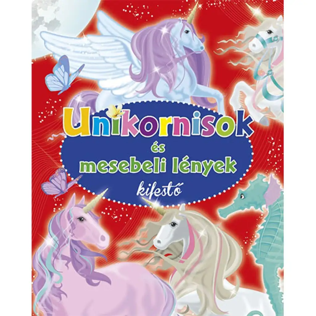 Einhörner und märchenhafte Wesen Malbuch Bild 1