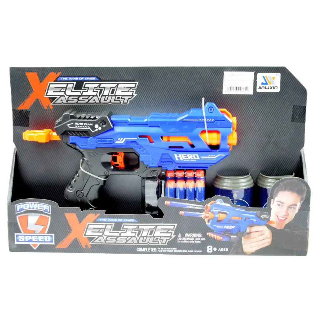 Elite Assault: Schaumstoffblaster-Set mit Munition 29x15cm Bild 4