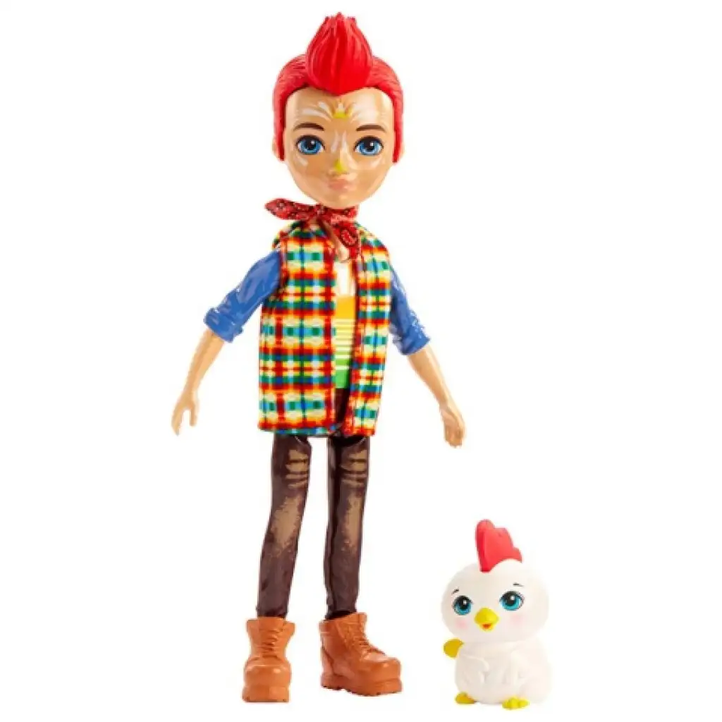 Enchantimals Edward Rooster Figur und Cluck Hahn Tierfigur - Mattel Bild 2