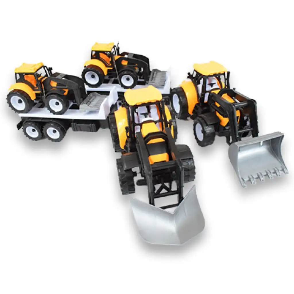 Engineering Truck: 2-teiliges Traktor-Set mit Anhänger und Arbeitsmaschine 46cm Bild 2