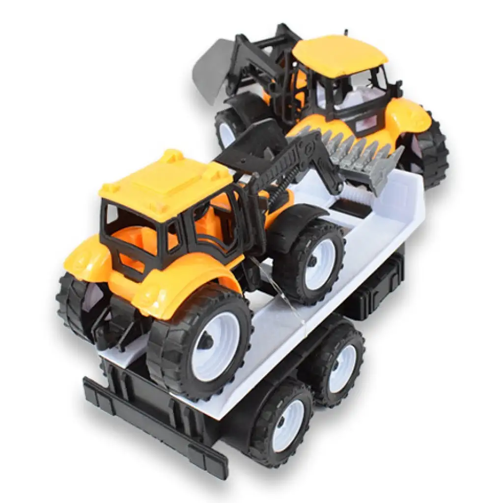 Engineering Truck: 2-teiliges Traktor-Set mit Anhänger und Arbeitsmaschine 46cm Bild 4