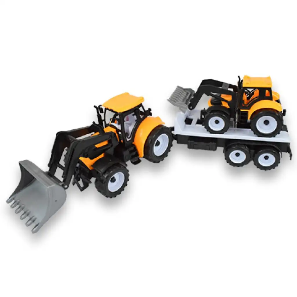 Engineering Truck: 2-teiliges Traktor-Set mit Anhänger und Arbeitsmaschine 46cm Bild 5