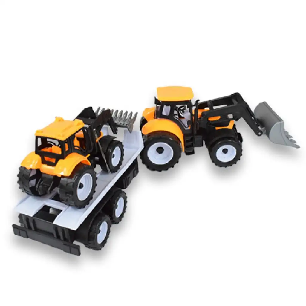 Engineering Truck: 2-teiliges Traktor-Set mit Anhänger und Arbeitsmaschine 46cm Bild 6