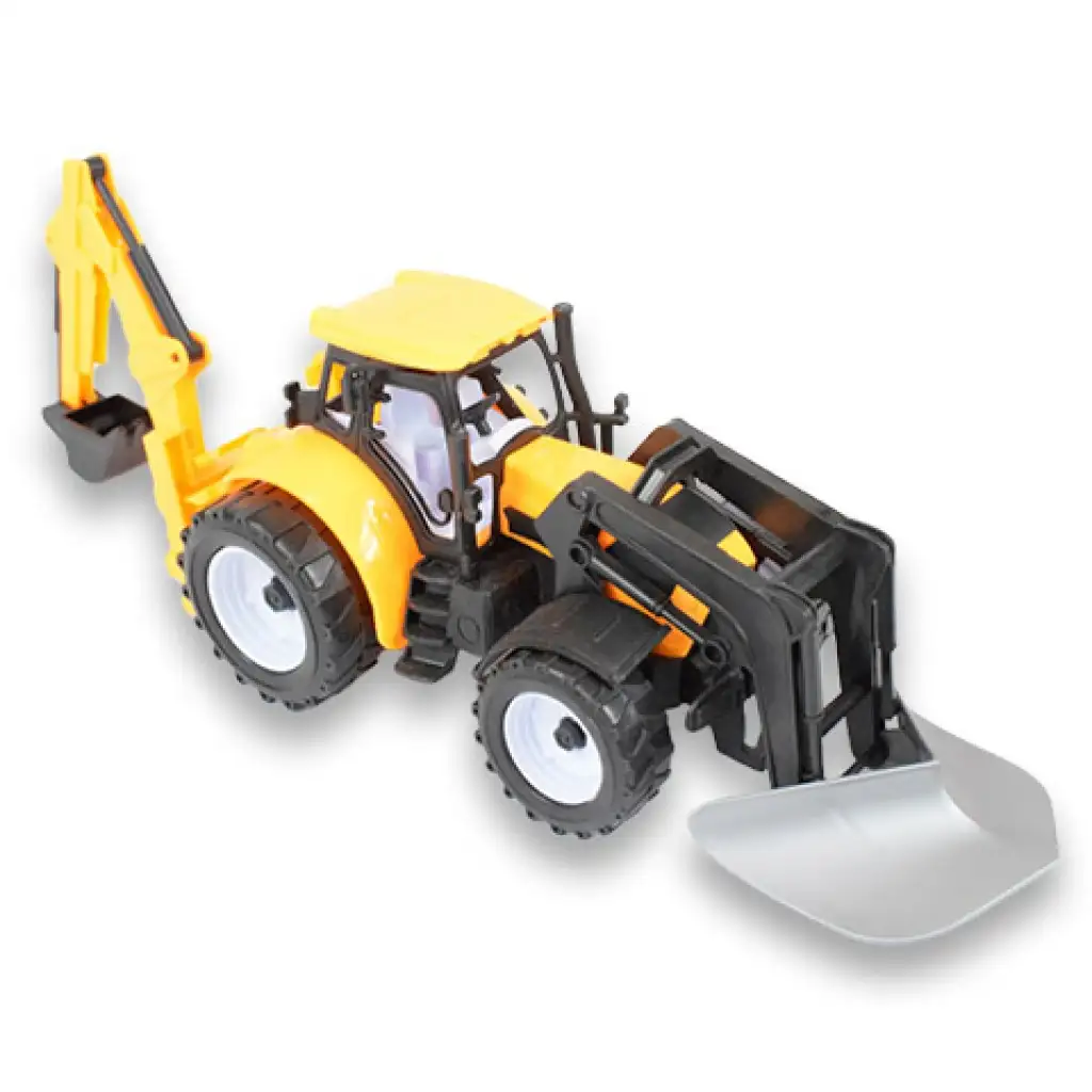 Engineering Truck: Baggerlader Traktor Arbeitsmaschine in zwei Varianten 39cm Bild 3