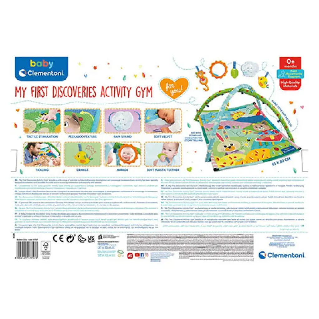 Entdecke! Tier-Spielmatte mit Zubehör 61x82cm - Clementoni Baby Bild 3