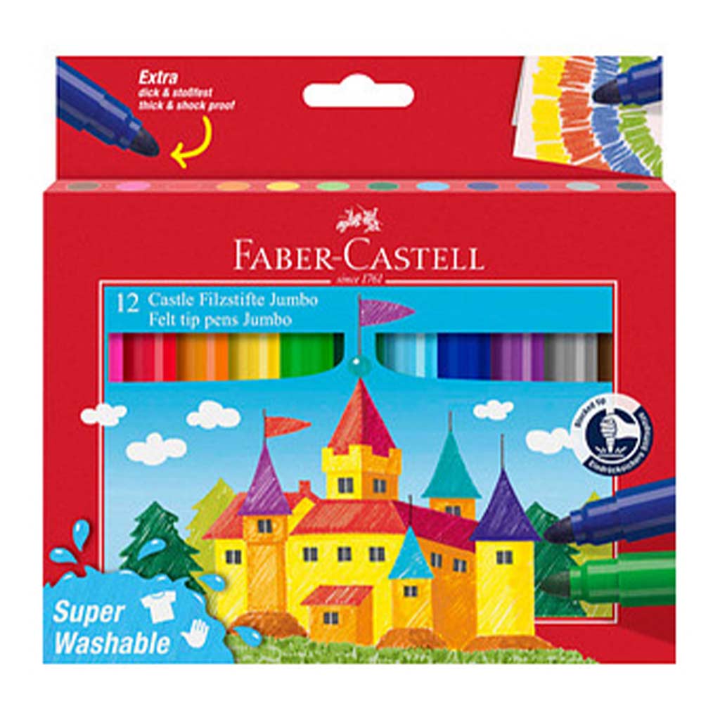 Faber-Castell: Waschbares 12er Jumbo Filzstift Set Bild 1