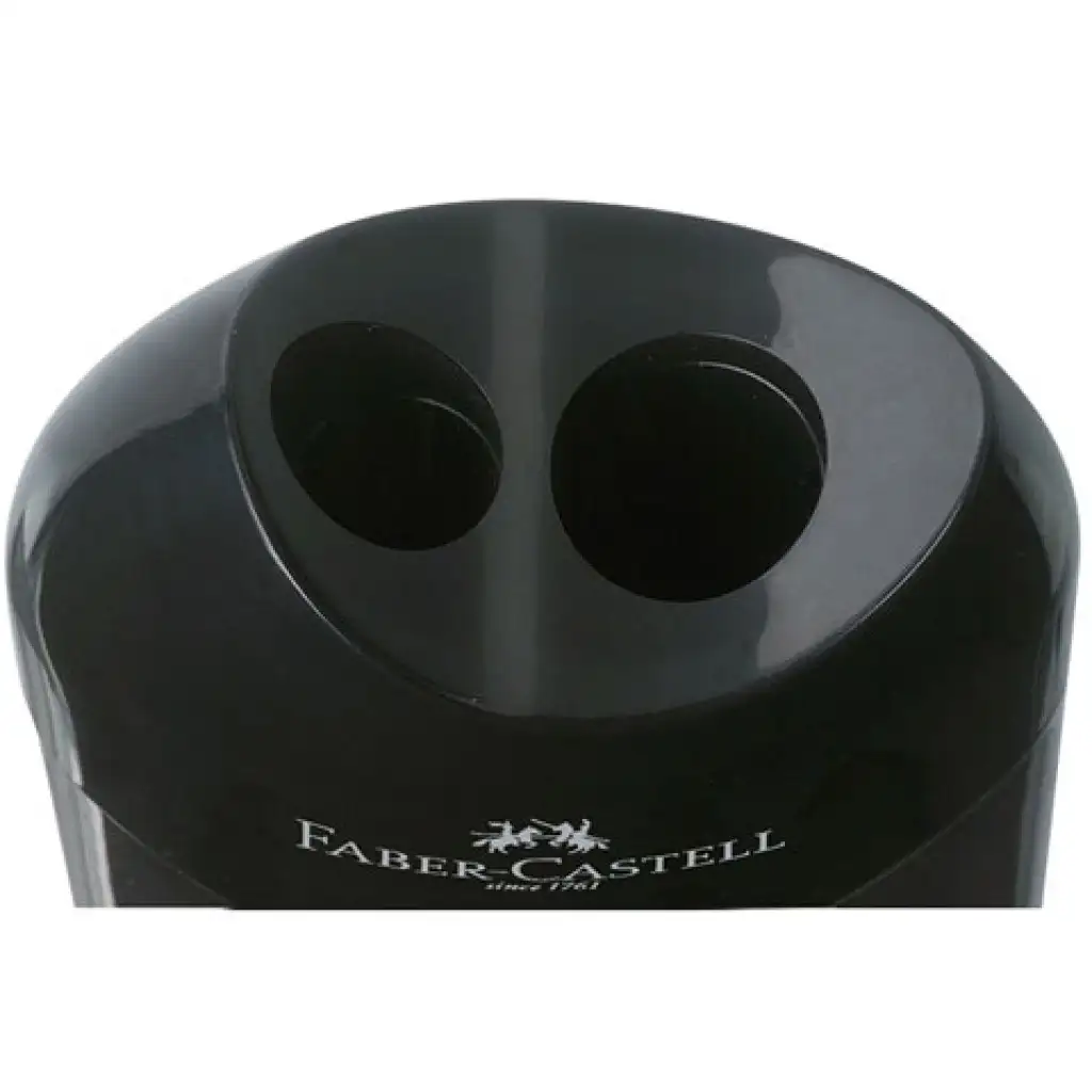 Faber-Castell: Doppelt langlebiger Kunststoffspitzer schwarz Bild 2