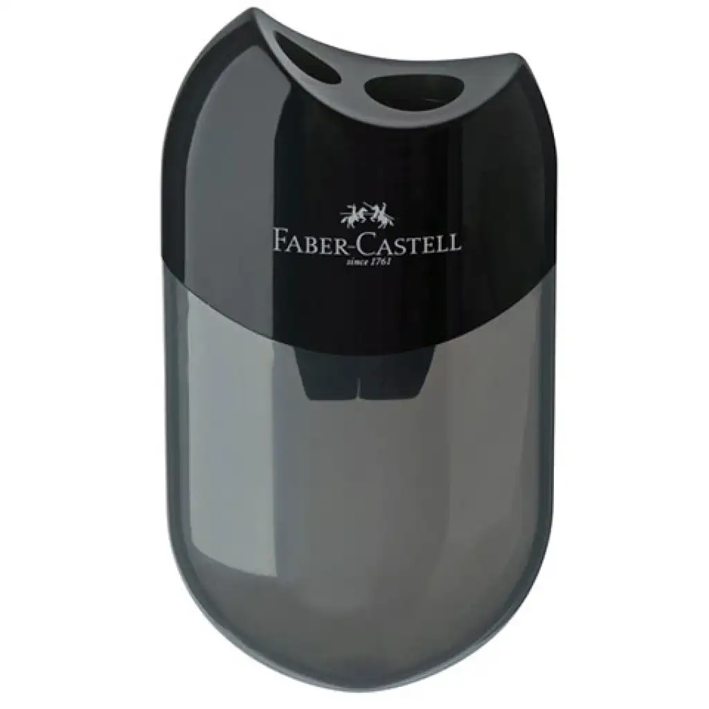 Faber-Castell: Doppelt langlebiger Kunststoffspitzer schwarz Bild 1