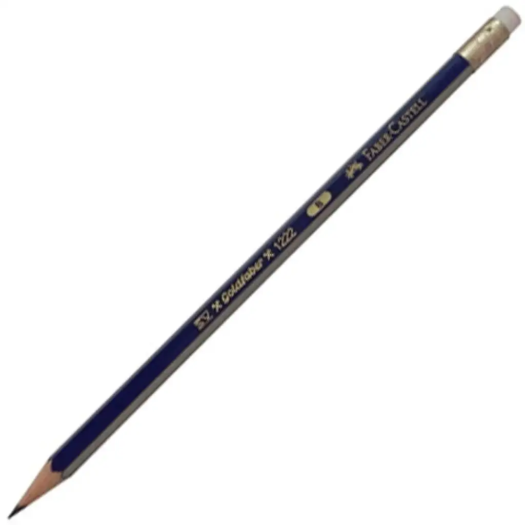 Faber-Castell: Goldfaber Graphitbleistift mit Radiergummi B Bild 1