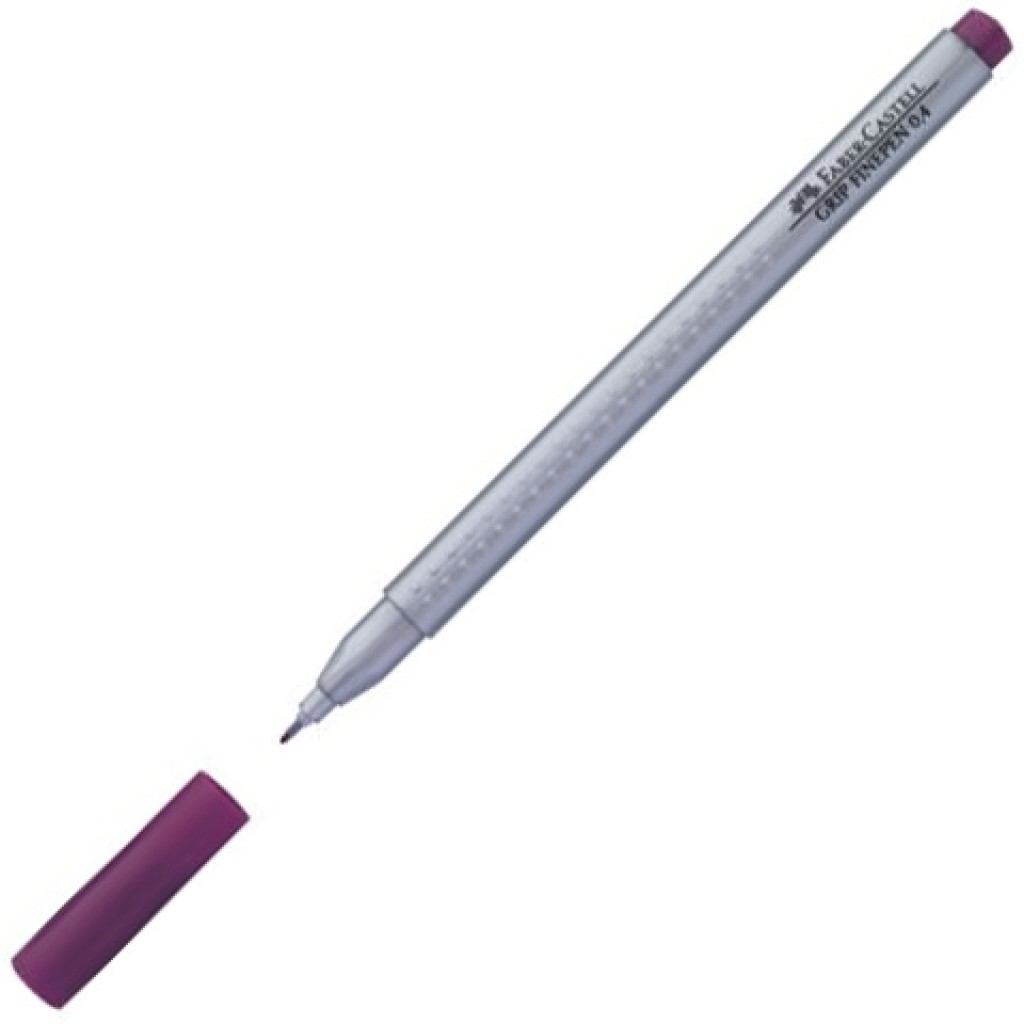 Faber-Castell: Grip Finepen Faserschreiber 0,4mm dunkelblau-lila Bild 1
