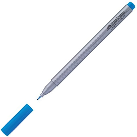 Faber-Castell: Grip Finepen Faserschreiber 0,4mm hellblau Bild 1