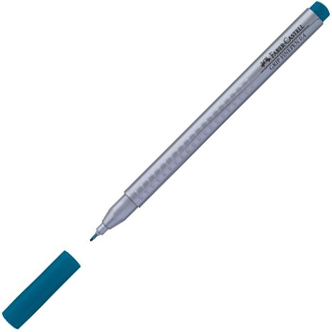 Faber-Castell: Grip Finepen Faserschreiber 0,4mm Kobalttürkis Bild 1