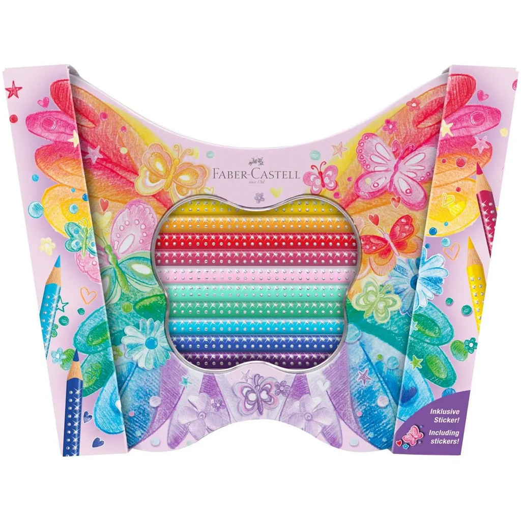 Faber-Castell: Sparkle Butterfly 20er Farbstift-Set in Metalldose Bild 1