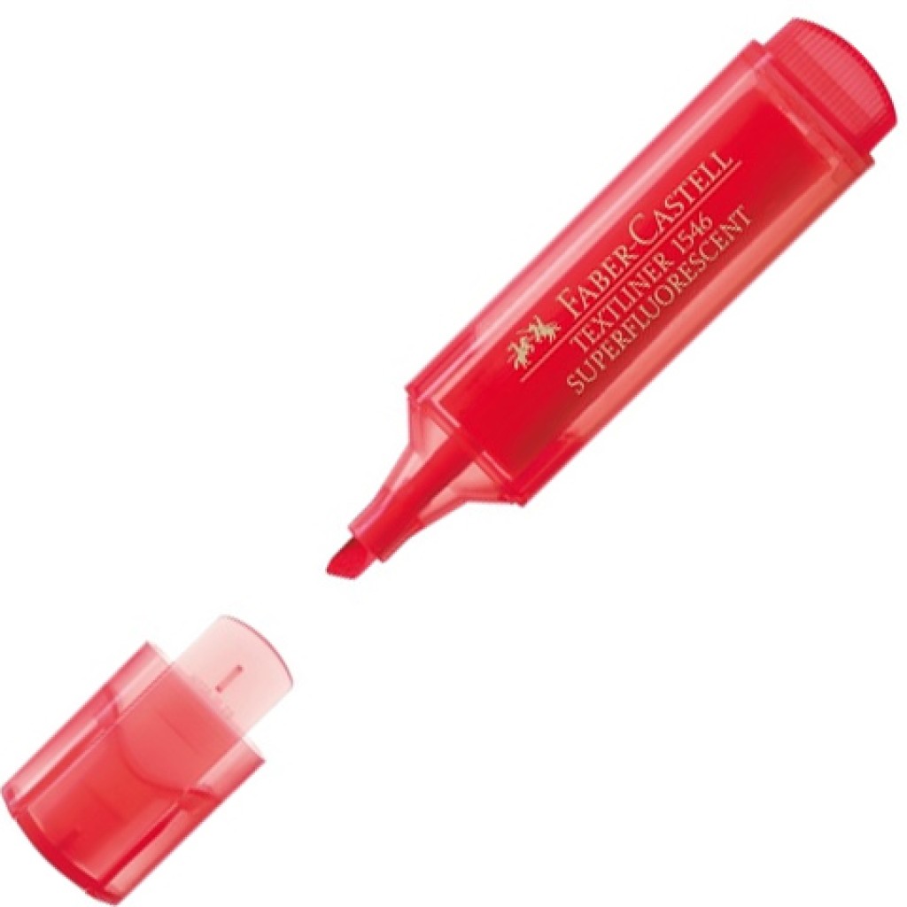 Faber-Castell: Superfluorescent Textmarker Rot Bild 1