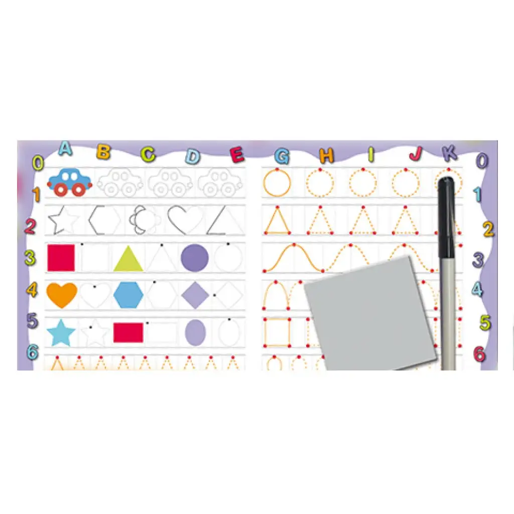 Fähigkeiten entwickelndes Zeichentablett mit abwischbarem Marker: Formen - D-Toys Bild 2