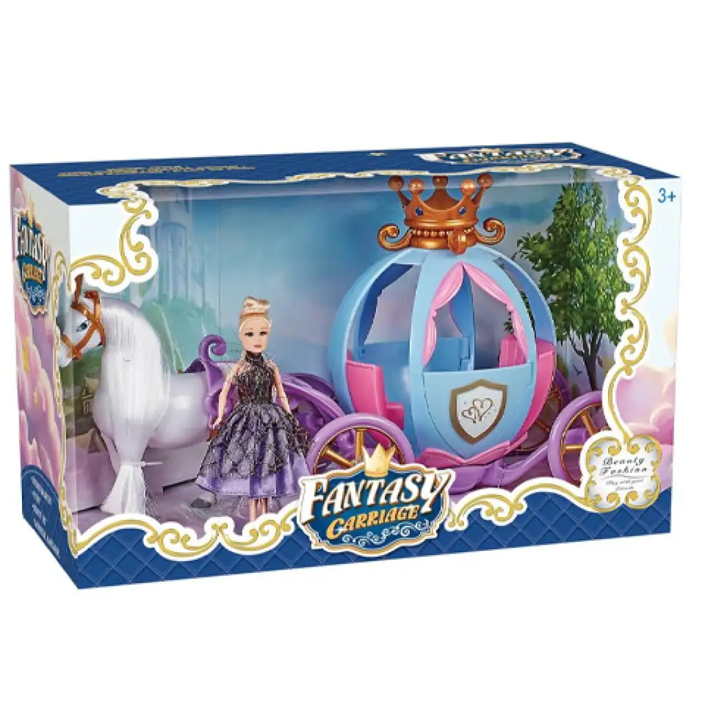 Fantasy Märchen Kutsche mit Pferd und Puppe Bild 1
