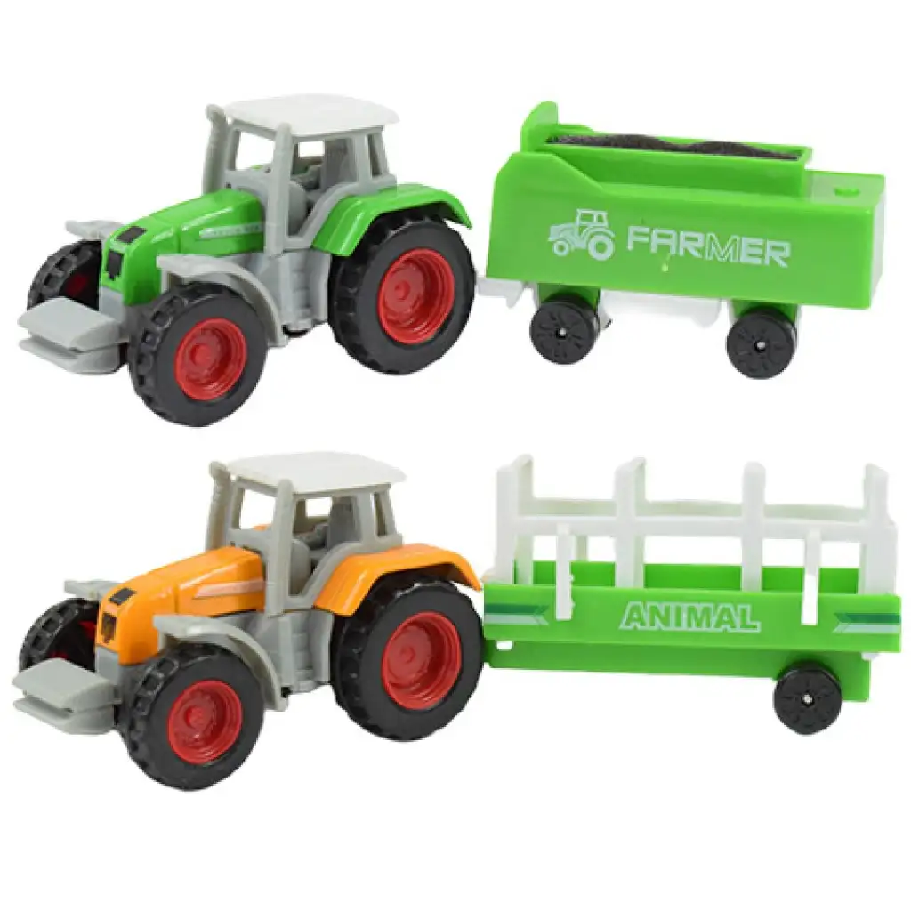 Farm World: 4-teiliges landwirtschaftliches Traktor-Set mit Anhänger 1/64 Bild 3