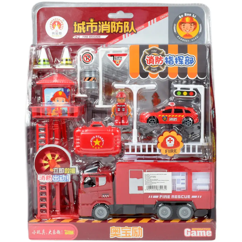 Feuerwehr: Feuerwachen-Set mit Wachturm, Auto und Zubehör. Bild 5