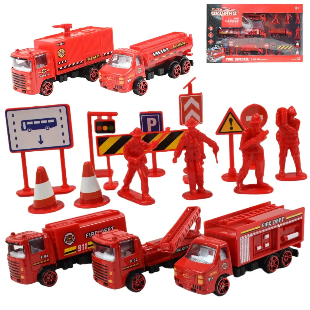 Feuerwehr: Feuerwehrfahrzeug-Set mit Zubehör Bild 1