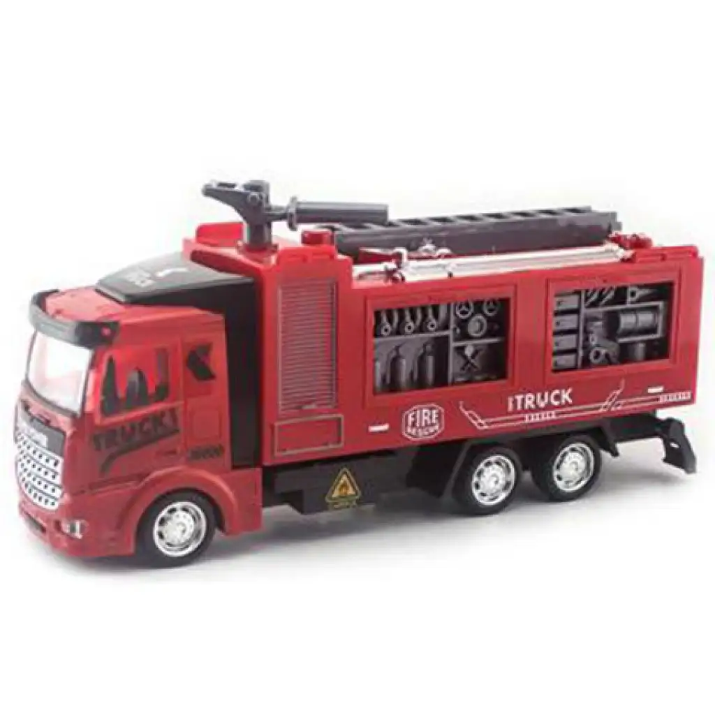 Feuerwehr-Spielzeugauto mit Rückzugmechanismus, 20 cm Bild 1