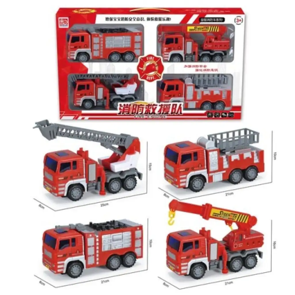 Feuerwehrauto 4er-Set Bild 1
